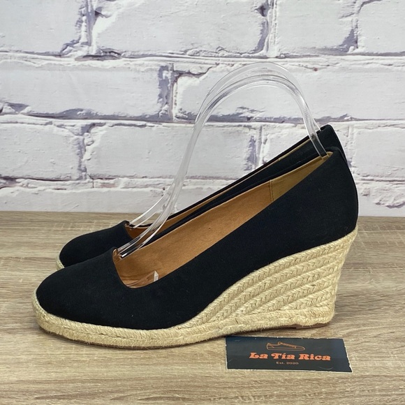 J. Crew Seville Black Espadrille Wedge - Picture 3 of 9